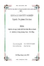 Nghiên cứu quy trình chiết tách tinh dầu sả chanh (c. citratus) ở vùng quảng nam – đà nẵng