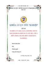 Nghiên cứu khả năng hấp phụ thuốc nhuộm rhodamine b của bã mía chưa biến tính và bã mía biến tính bằng naoh h2o2