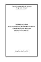 Một số giải pháp để thực hiện tốt công tác tự đánh giá kiểm định chất lượng giáo dục của trường mầm non