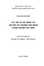 Các yếu tố tác động tới quy mô thị trường trái phiếu doanh nghiệp việt nam