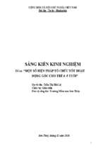 Skkn một số biện pháp tổ chức tốt hoạt động góc cho trẻ 4   5 tuổi