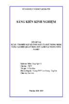 Dự án  tìm hiểu một số tính chất của đất trồng nhằm nâng cao hiệu quả sử dụng đất canh tác trong nông nghiệp