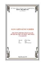 Skkn ứng dụng phương pháp tọa độ để tìm giá trị lớn nhất, nhỏ nhất của hàm số