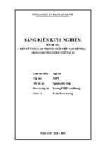 Rèn kĩ năng cảm thụ văn xuôi việt nam hiện đại trong chương trình ngữ văn 12