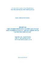 Skkn một số biện pháp nâng cao hiệu quả ôn tập trắc nghiệm lịch sử 12 chương trình chuẩn tại trường thpt lê lai