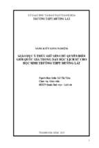 Skkn giáo dục ý thức giữ gìn biên giới quốc gia trong dạy học lịch sử cho học sinh trường thpt mường lát