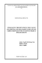Intergrating the education of true values and life skills about home life and career orientation for students in grade 12 english lessons