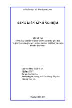 Skkn anqp công tác chuẩn bị soạn giảng có hiệu quả bài “ cấp cứu ban đầu các tai nạn thông thường và băng bó vết thương