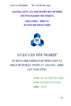 S Ử   D Ụ NG PH Ầ N M Ề M ETAP TÍNH TOÁN VÀ PHÂN TÍCH PHÁT TUY Ế N 477 AN LONG  –ĐIỆ N LỰ C TAM NÔNG