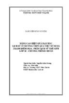 Skkn nâng cao hiệu quả dạy học lịch sử ở trường thpt qua việc sử dụng tranh biếm họa, phần lịch sử thế giới lớp 10   chương trình chuẩn