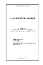 Skkn phát huy hiệu quả hoạt động cặp, nhóm trong quá trình dạy học tiếng anh ở trường thpt