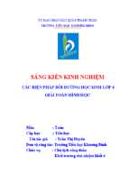 Skkn các biện pháp bồi dưỡng học sinh lớp 4 giải toán hình học