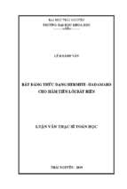 Bất đẳng thức dạng hermite hadamard cho hàm tiền lồi bất biến