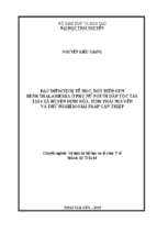 đặc điểm dịch tễ học, đột biến gen bệnh thalassemia ở phụ nữ người dân tộc tày tại 6 xã huyện định hóa, tỉnh thái nguyên và thử nghiệm giải pháp can thiệp