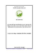 Giải pháp hỗ trợ chuyển đổi sản xuất chè truyền thống sang chè an toàn theo tiêu chuẩn vietgap trên địa bàn huyện định hóa, tỉnh thái nguyên