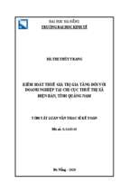 Kiểm soát thuế giá trị gia tăng đối với doanh nghiệp tại chi cục thuế thị xã điện bàn, tỉnh quảng nam