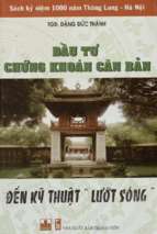 đầu tư chứng khoán căn bản đến kỹ thuật  lướt sóng