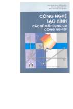 Công nghệ tạo hình các bề mặt dụng cụ công nghiệp