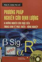 Phương pháp nghiên cứu định lượng và những nghiên cứu thực tiễn trong kinh tế phát triển   nông nghiệp