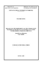 Nghiên cứu đa dạng sinh học và biện pháp bảo tồn côn trùng thuộc bộ cánh cứng (coleoptera) tại khu bảo tồn thiên nhiên pù luông, tỉnh thanh hóa tt tiếng anh