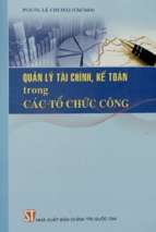 Quản lý tài chính, kế toán trong các tổ chức công