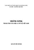 Thăng long trung tâm văn hiến và trí tuệ việt nam