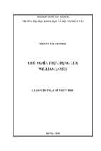 Chủ nghĩa thực dụng của william james​