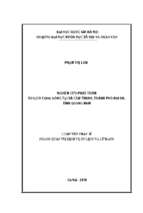 Nghiên cứu phát triển du lịch cộng đồng tại xã cẩm thanh, thành phố hội an, tỉnh quảng nam