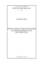 Luận văn phương pháp lặp giải bài toán biên cho phương trình vi phân phi tuyến cấp 4