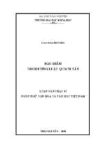 Luận văn đặc điểm thơ đường luật quách tấn