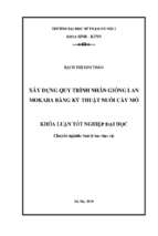 Luận văn xây dựng quy trình nhân giống lan mokara bằng kỹ thuật nuôi cấy mô​