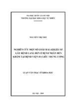 Luận văn nghiên cứu một số loài malassezia sp. gây bệnh lang ben ở bệnh nhân đến khám tại bệnh viện da liễu trung ương​