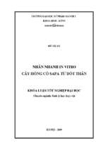 Luận văn nhân nhanh in vitro cây hồng cổ sapa từ đốt thân​