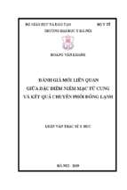 đánh giá mối liên quan giữa đặc điểm niêm mạc tử cung với kết quả chuyển phôi đông lạnh