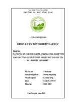 Xây dựng đề án khởi nghiệp áp dụng công nghệ tưới nhỏ giọt vào sản xuất nông nghiệp sau khi học tập và làm việc tại israel (khóa luận tốt nghiệp)