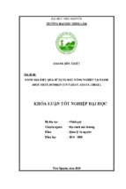 đánh giá hiệu quả sử dụng đất nông nghiệp tại farm amir oren, moshav ein yahav, arava, israel (khóa luận tốt nghiệp)