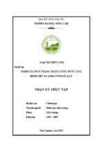 đánh giá thực trạng chất lượng nước thải bệnh viện đa khoa tỉnh bắc kạn (khóa luận tốt nghiệp)