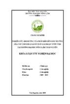 Nghiên cứu ảnh hưởng của phân bón đến sinh trưởng của cây con kim giao núi đất (nageia wallichiana) giai đoạn vườn ươm tại trường đại học nông lâm thái nguyên (khóa luận tốt nghiệp)