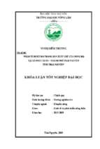 Phân tích rủi ro trong sản xuất chè của nông hộ tại xã phúc xuân, thành phố thái nguyên, tỉnh thái nguyên (khóa luận tốt nghiệp)