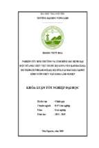 Nghiên cứu sinh trưởng và tình hình sâu bệnh hại một số loài thuộc họ long não (lauraceae); họ trầm (thymelaceae); họ bứa (clusiaceae) tại mô hình vườn thực vật khoa lâm nghiệp, trường đại học nông lâm thái nguyên