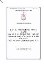 đánh giá hiệu quả điều trị hội chứng cổ vai cánh tay do thoái hóa cột sống cổ bằng điện châm, xoa bóp bấm huyệt kết hợp thủy châm núcleo c.m.p