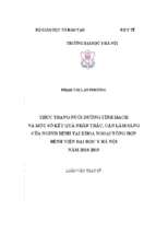 Thực trạng nuôi dưỡng tĩnh mạch và một số kết quả nhân trắc, cận lâm sàng của người bệnh tại khoa ngoại tổng hợp bệnh viện đại học y hà nội năm 2018 2019