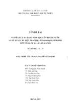 Nghiên cứu đa dạng sinh học côn trùng nước và đề xuất các biện pháp bảo tồn đa dạng sinh học ở vườn quốc gia ba vì, hà nội