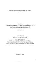 Tính ổn định mũ và phổ nhị phân mũ của phương trình vi phân đại số
