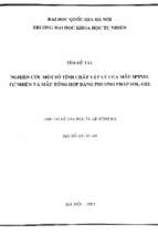 Nghiên cứu một số tính chất vật lý của mẫu spinel tự nhiên và mẫu tổng hợp bằng phương pháp sol gel