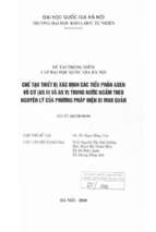 Chế tạo thiết bị xác định các tiểu phần asen vô cơ (as iii và as v) trong nước ngầm theo nguyên lý của phương pháp điện di mao quản