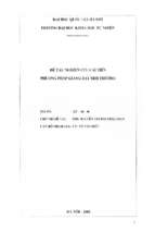 Nghiên cứu cải tiến phương pháp giảng dạy môi trường