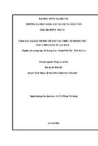 Công tác xã hội với phụ nữ dân tộc thiểu số trong việc phát triển kinh tế gia đình (nghiên cứu trường hợp xã quang huy   huyện phù yên   tỉnh sơn la)