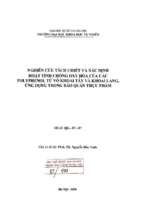 Nghiên cứu tách chiết và xác định hoạt tính chống oxy hóa của các polyphenol từ vỏ khoai tây và khoai lang, ứng dụng trong bảo quản thực phẩm