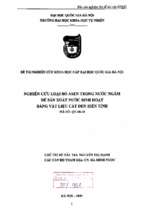 Nghiên cứu loại bỏ asen trong nước ngầm để sản xuất nước sinh hoạt bằng vật liệu cát đen biến tính